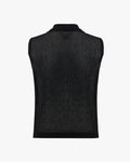 Back Mesh Collar Vest - Black