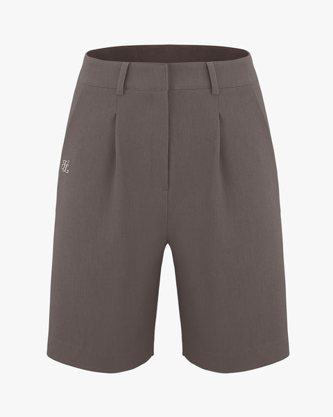 Pintuck Bermuda Shorts - Beige – Fairliar USA