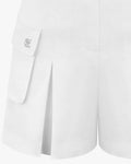 Side pocket culotte pants - White