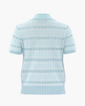 Jacquard short -sleeved knit - Mint