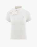 [Mothers Day Sale] Pearl Big Ribbon Knit - White