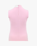 Double high neck sleeveless t-shirt - Pink