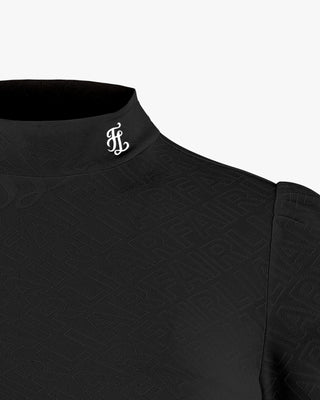 [Final sale] Ferrara Jacquard Turtleneck T-shirt - Black