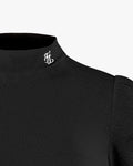 Ferrara Jacquard Turtleneck T-shirt - Black