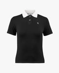 FL Jacquard Collar T-Shirt -Black