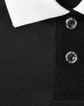 FL Jacquard Collar T-Shirt -Black