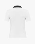 FL Jacquard Collar T-Shirt -White