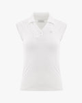 Frill V-neck sleeveless T-shirt - White