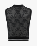 Logo mesh vest - Black