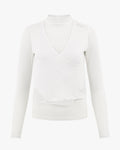 Rib layered cooling t-shirt - White