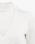 Rib layered cooling t-shirt - White