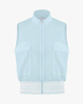 Big pocket zip-up vest - Mint