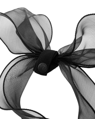 Organza Ribbon Logo Cap - Black
