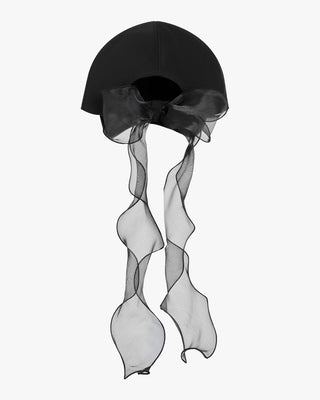 Organza Ribbon Logo Cap - Black