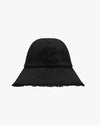 Ruffle bonnet hat - Black