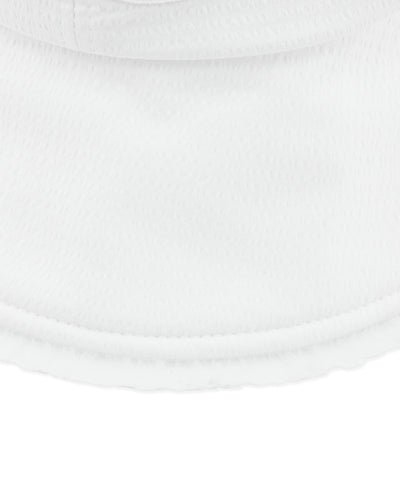 Ruffle bonnet hat - White