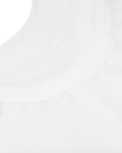 Wired Brim Open Bonnet hat - White