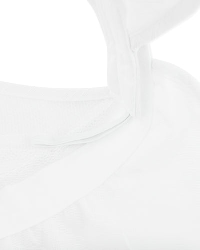 Wired Brim Open Bonnet hat - White