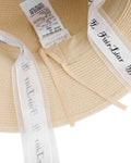 Logo Silk tape raffia hat