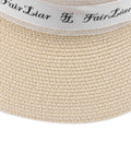 Logo Silk tape raffia hat
