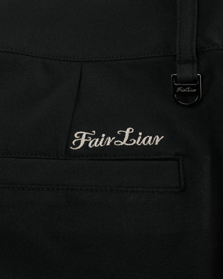 Ribbon Pocket Bootcut Pants - Black