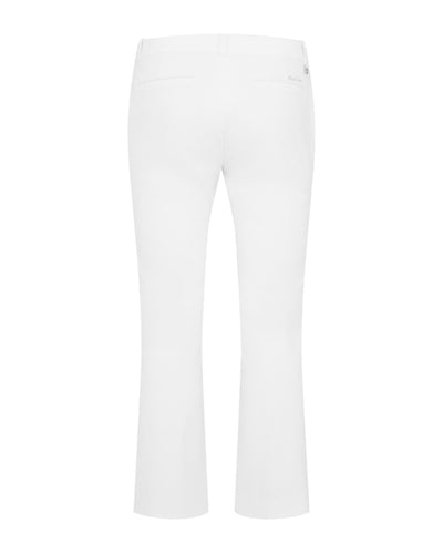 Ribbon pocket bootcut pants - White
