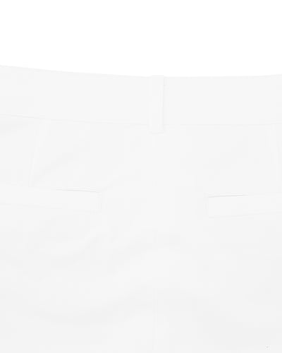 Ribbon pocket bootcut pants - White