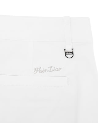 Ribbon Pocket Bootcut Pants - White