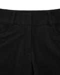 Stitched logo straight fit pants - Black