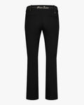 Stitched logo straight fit pants - Black