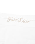 Stitched logo straight fit pants - White