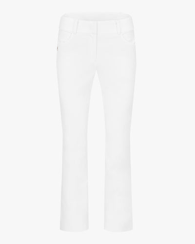 Stitched logo straight fit pants - White