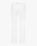 Stitched logo straight fit pants - White