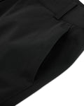 High waist back opening bootcut pants - Black