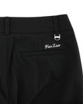 High waist back opening bootcut pants - Black