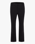 High waist back opening bootcut pants - Black