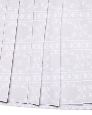 High Waist Pattern Skirt - Beige