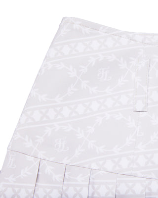 High Waist Pattern Skirt - Beige