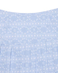 high waist pattern skirt - Blue