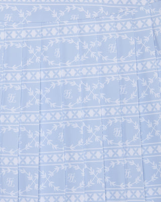 High Waist Pattern Skirt - Blue