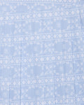 high waist pattern skirt - Blue
