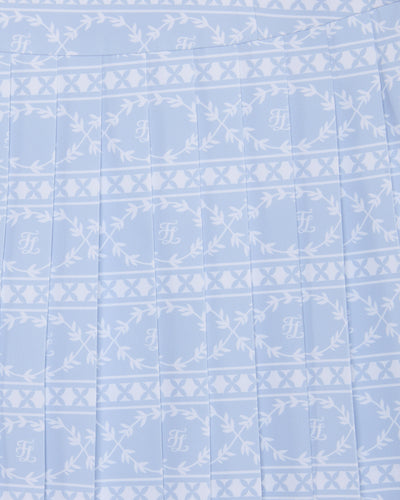 high waist pattern skirt - Blue
