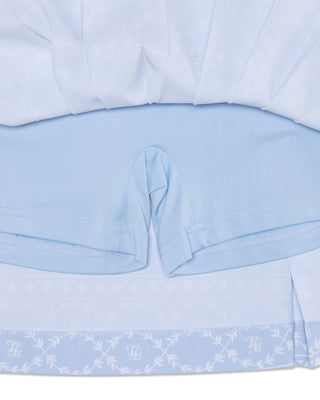 High Waist Pattern Skirt - Blue