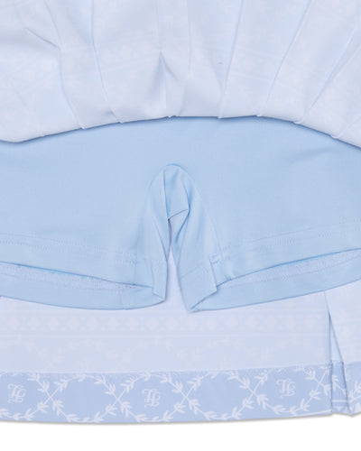 high waist pattern skirt - Blue