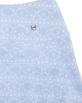 high waist pattern skirt - Blue