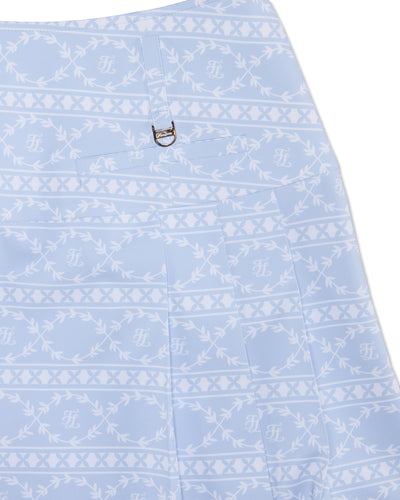 high waist pattern skirt - Blue
