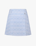 high waist pattern skirt - Blue