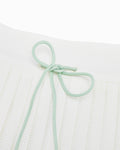 Magic Rib String Pleated Skirt -Ivory