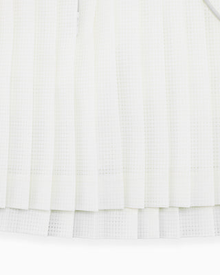 Magic Rib String Pleated Skirt -Ivory