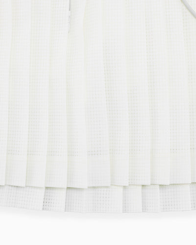 Magic Rib String Pleated Skirt -Ivory